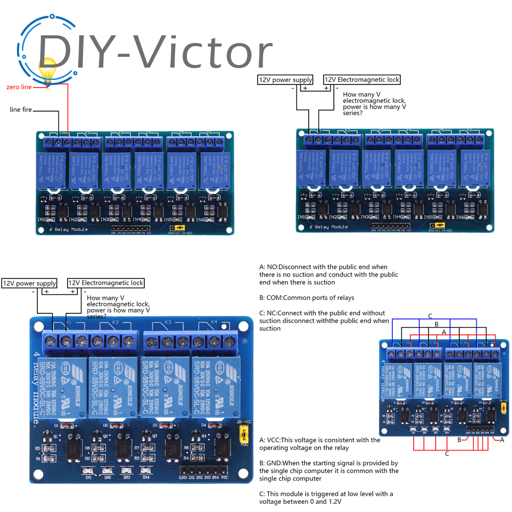 1 2 4 6 8 Channel DC 5V 12V Re - Relay 8 Channel Board 评论和价格