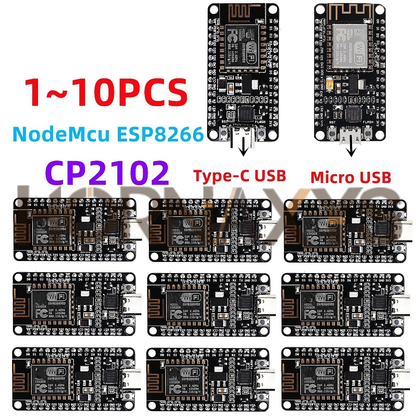 1-10PCS/Wireless Module CP2102 - Esp8266 Nodemcu Board 评论和价格
